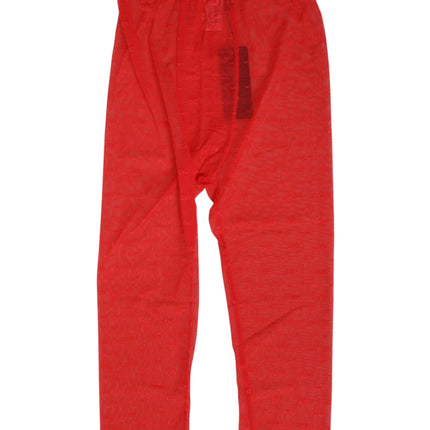 Dolce & Gabbana Red Logo Lace Tight Midi Trousers Underwear