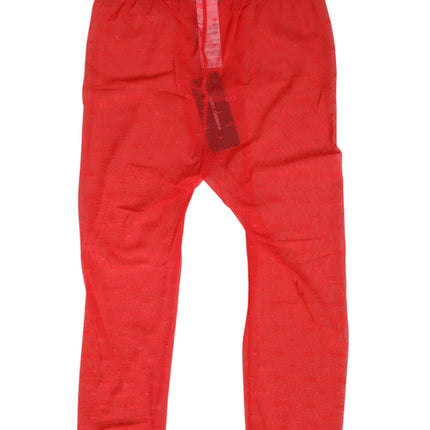 Dolce & Gabbana Red Logo Lace Tight Midi Trousers Underwear