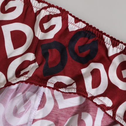 Dolce & Gabbana Bordeaux DG Logo Slip Bottom Brief Underwear
