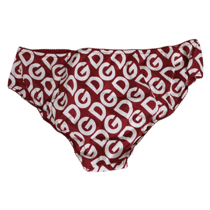 Dolce & Gabbana Bordeaux DG Logo Slip Bottom Brief Underwear