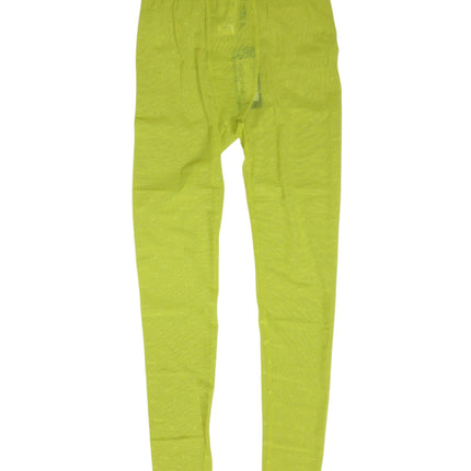 Dolce & Gabbana Neon Green Nylon Logo Lace Leggings Pants Underwear
