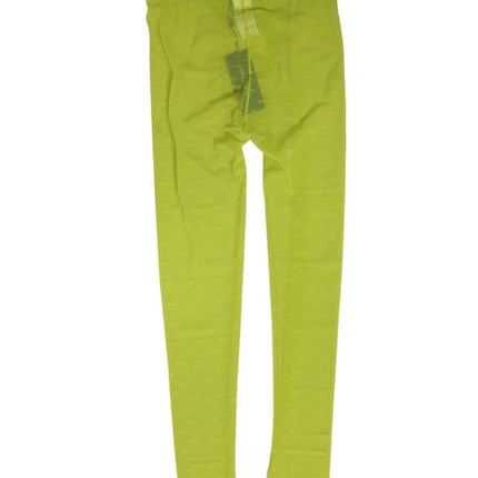 Dolce & Gabbana Neon Green Nylon Logo Lace Leggings Pants Underwear