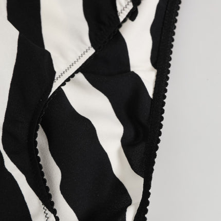 Dolce & Gabbana Black White Zebra Print Slip Briefs Underwear