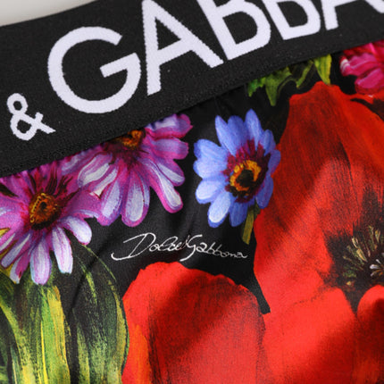 Dolce & Gabbana Multicolor Floral Print High Waist Panty Underwear
