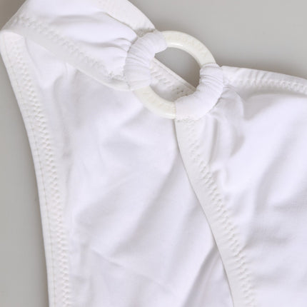 Dolce & Gabbana White Logo Swimsuit 2 Piece Top Bottom Swimwear