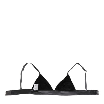 Dolce & Gabbana Black Silk Satin Triangle Soft Cup Underwear