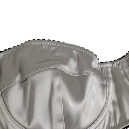 Dolce & Gabbana Gray Acetate Stretch Balconcino Bra Underwear