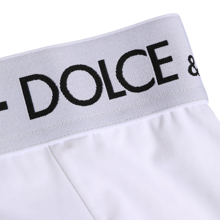 Dolce & Gabbana White Nylon Logo Waistband Panty Underwear
