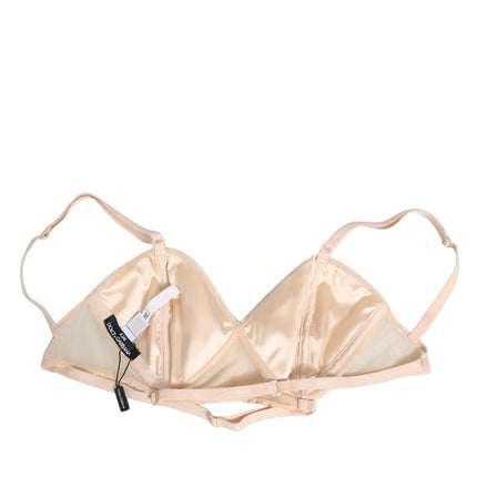 Dolce & Gabbana Beige Nylon Triangle Soft Cup Brassiere Underwear