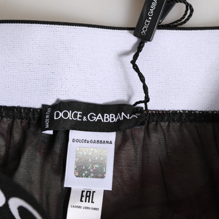 Dolce & Gabbana Black Floral Print High Waist Panty  Underwear