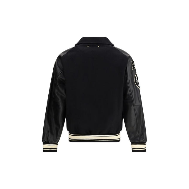 Golden Goose Black Wool Oves Aries Bomber