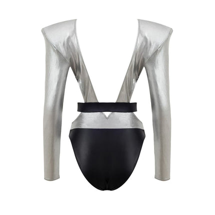 Dolce & Gabbana Gray Viscose One-Piece Swimsuit