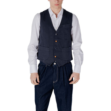 Gianni Lupo Blue Cotton Suit