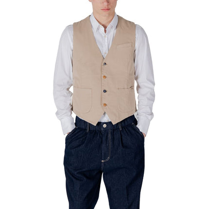 Gianni Lupo Beige Cotton Suit