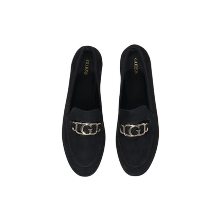 Guess Black Leather Platform Pumps