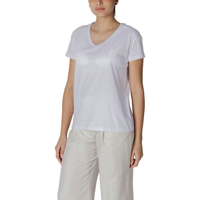 Armani Exchange White Cotton T-Shirt
