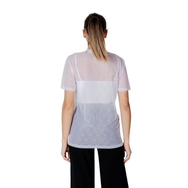 Armani Exchange White Polyamide T-Shirt