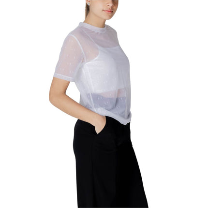 Armani Exchange White Polyamide T-Shirt