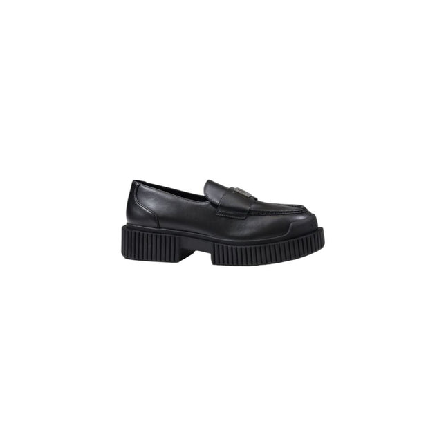 Armani Exchange Black Leather Platform Pumps