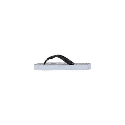 Armani Exchange White Rubber Flip-Flop Sandals
