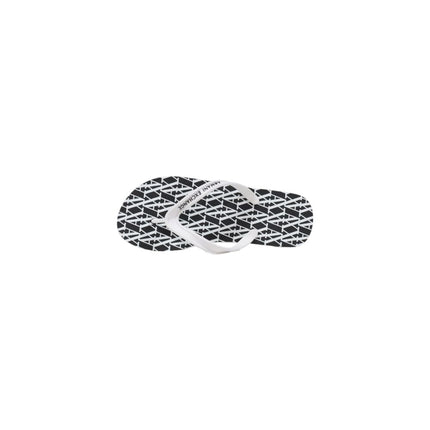Armani Exchange Black And White Rubber Flip-Flop Sandals