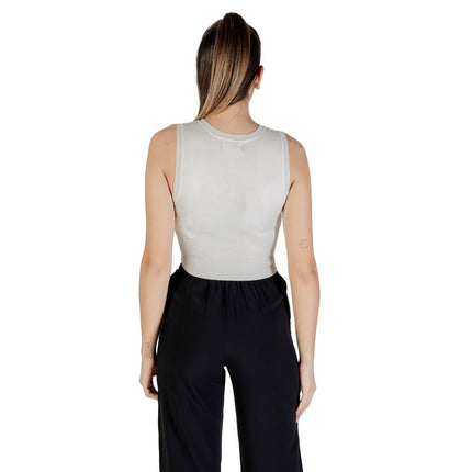 Jacqueline De Yong White Viscose Tank Tops