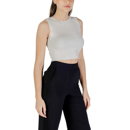 Jacqueline De Yong White Viscose Tank Tops