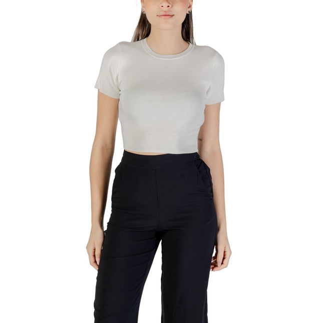 Jacqueline De Yong White Viscose Bodysuit