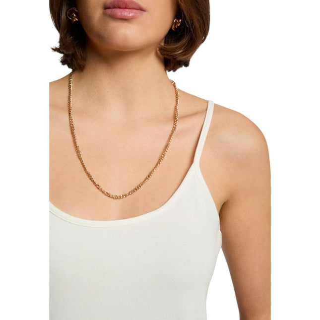 Morgan De Toi Cream Cotton Tank Tops