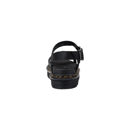 Dr. Martens Black Leather Flat Sandals