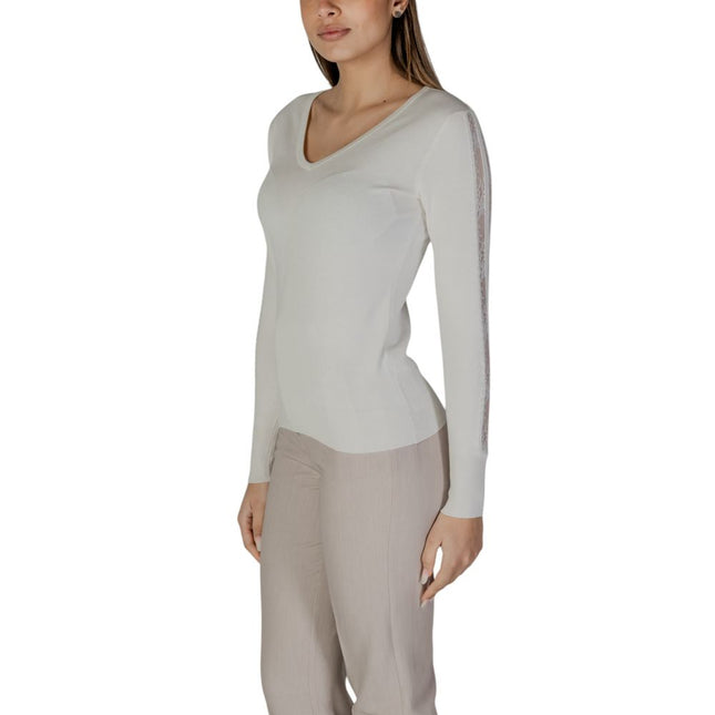 Street One Cream Viscose Long Sleeve T-Shirt