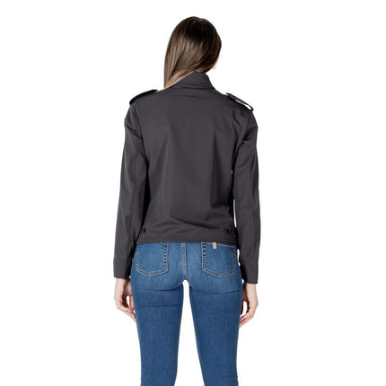 Blauer Black Polyamide Biker Jacket