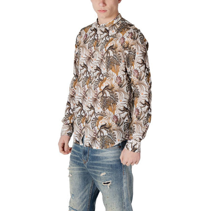 Gianni Lupo White Cotton Pattern Shirt