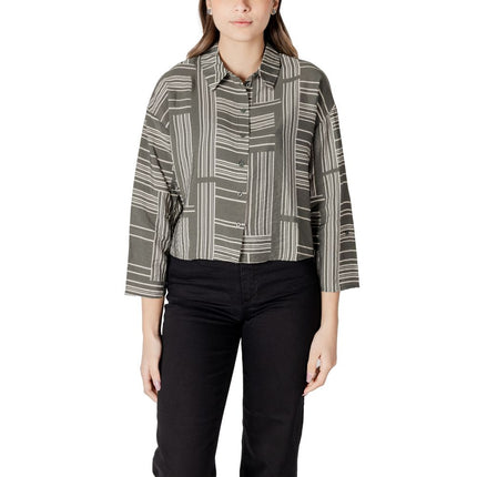 Jacqueline De Yong Green Viscose Blouse