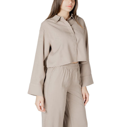 Only Beige Viscose Blouse