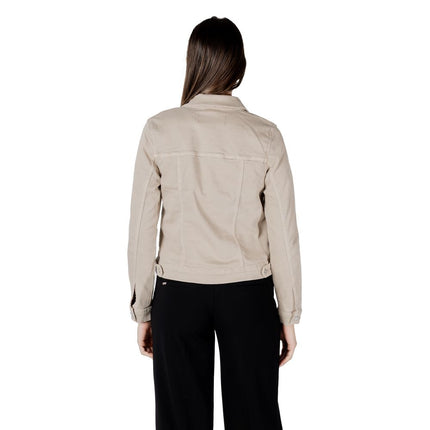 Street One Beige Cotton Denim Jacket