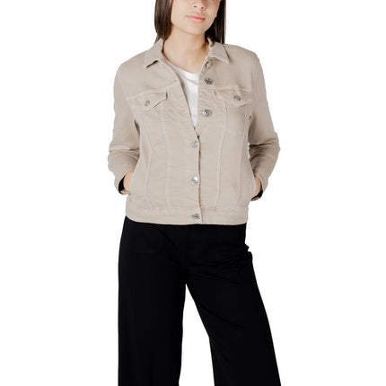 Street One Beige Cotton Denim Jacket