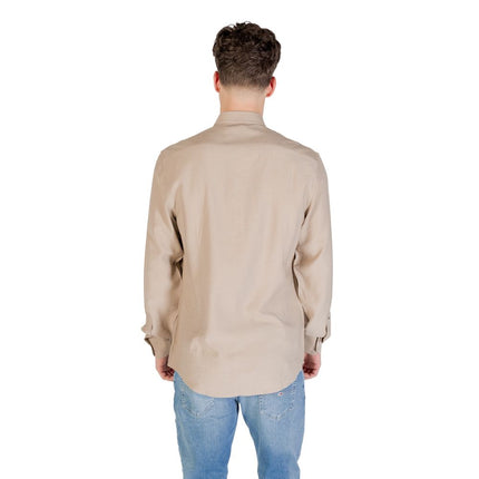 Antony Morato Beige Viscose Dress Shirt