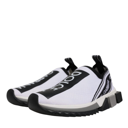 Dolce & Gabbana Black White Slip On Sorrento Sneakers Shoes
