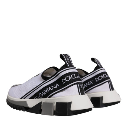 Dolce & Gabbana Black White Slip On Sorrento Sneakers Shoes
