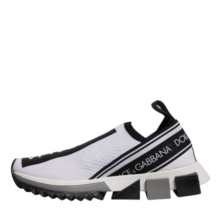 Dolce & Gabbana Black White Slip On Sorrento Sneakers Shoes