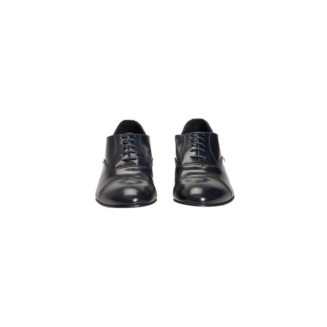 Roberto Pepe Luxury Blue Leather Men Shoe