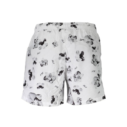 Karl Lagerfeld Bianco Polyester Men's Swim Boxer