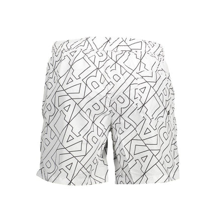 Karl Lagerfeld Bianco Polyester Men's Swim Boxer