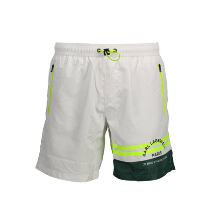Karl Lagerfeld White Polyester Men's Swim Boxer