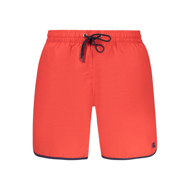 Norway 1963 Rosso Poliammide Men's Swim Boxer