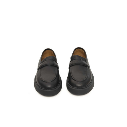 Cerruti 1881 Black Leather Men Loafer