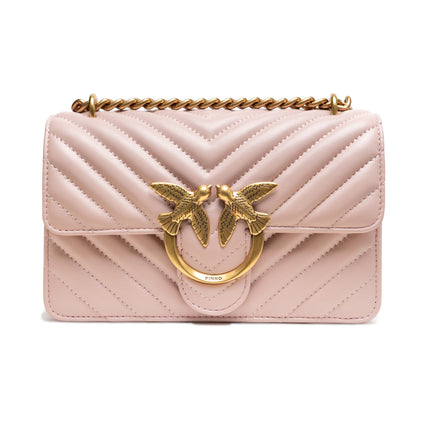 PINKO Powder Pink Love One Mini Shoulder Bag