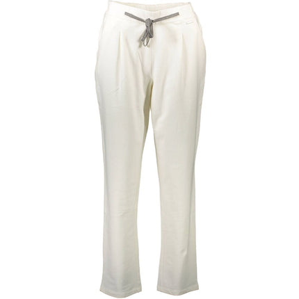 U.S. POLO ASSN. White Cotton Women's Trousers