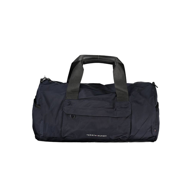 Tommy Hilfiger Blue Polyester Men's Bag with Adjustable Shoulder Strap